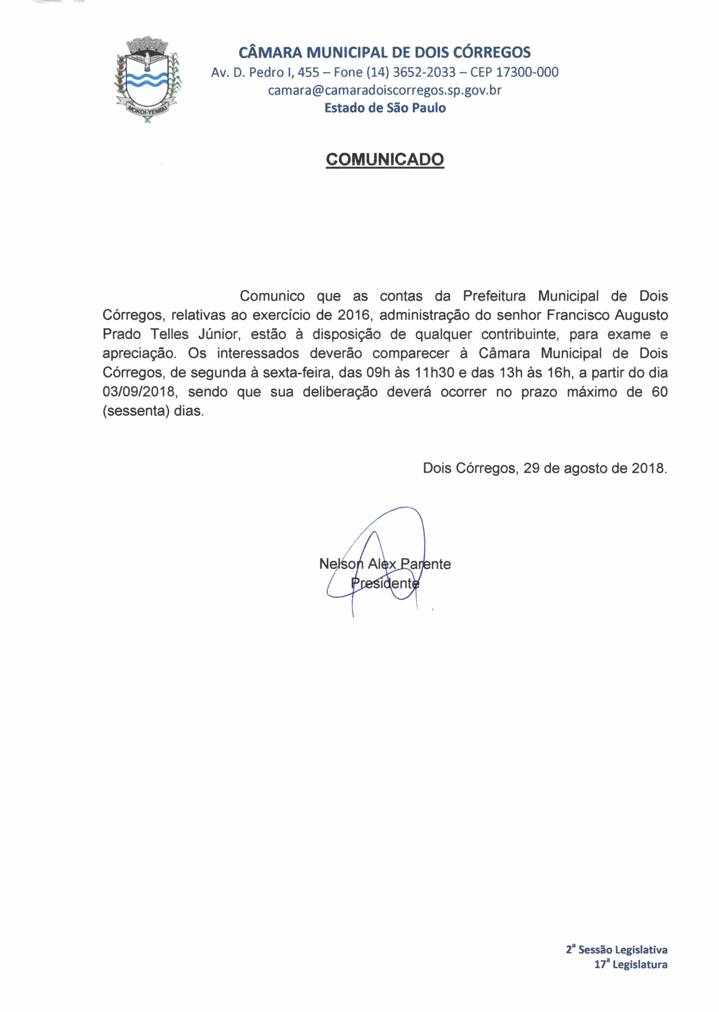Comunicado_Contas 2016